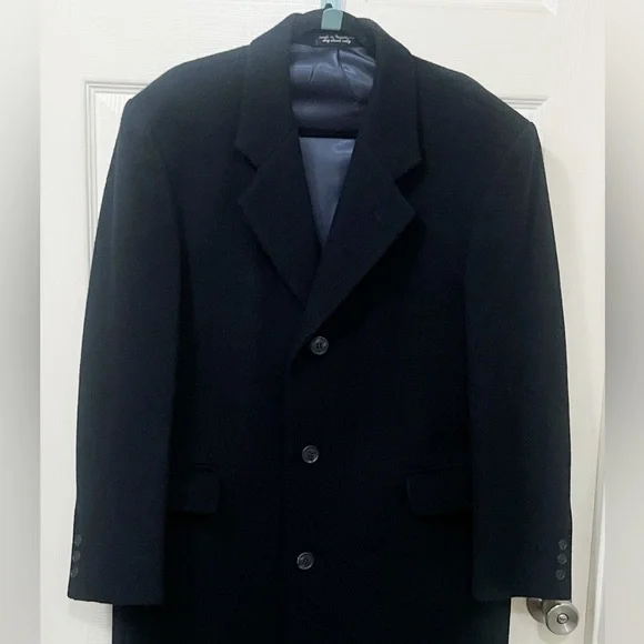 Andrew Fezza Cashmere Blend Italy Gray Winter Coat Men High Quality - Picture 9 of 9